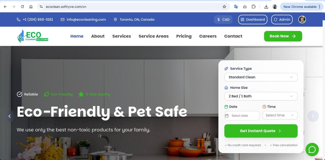 ECO-CLEAN WEBAPP PLATFORM