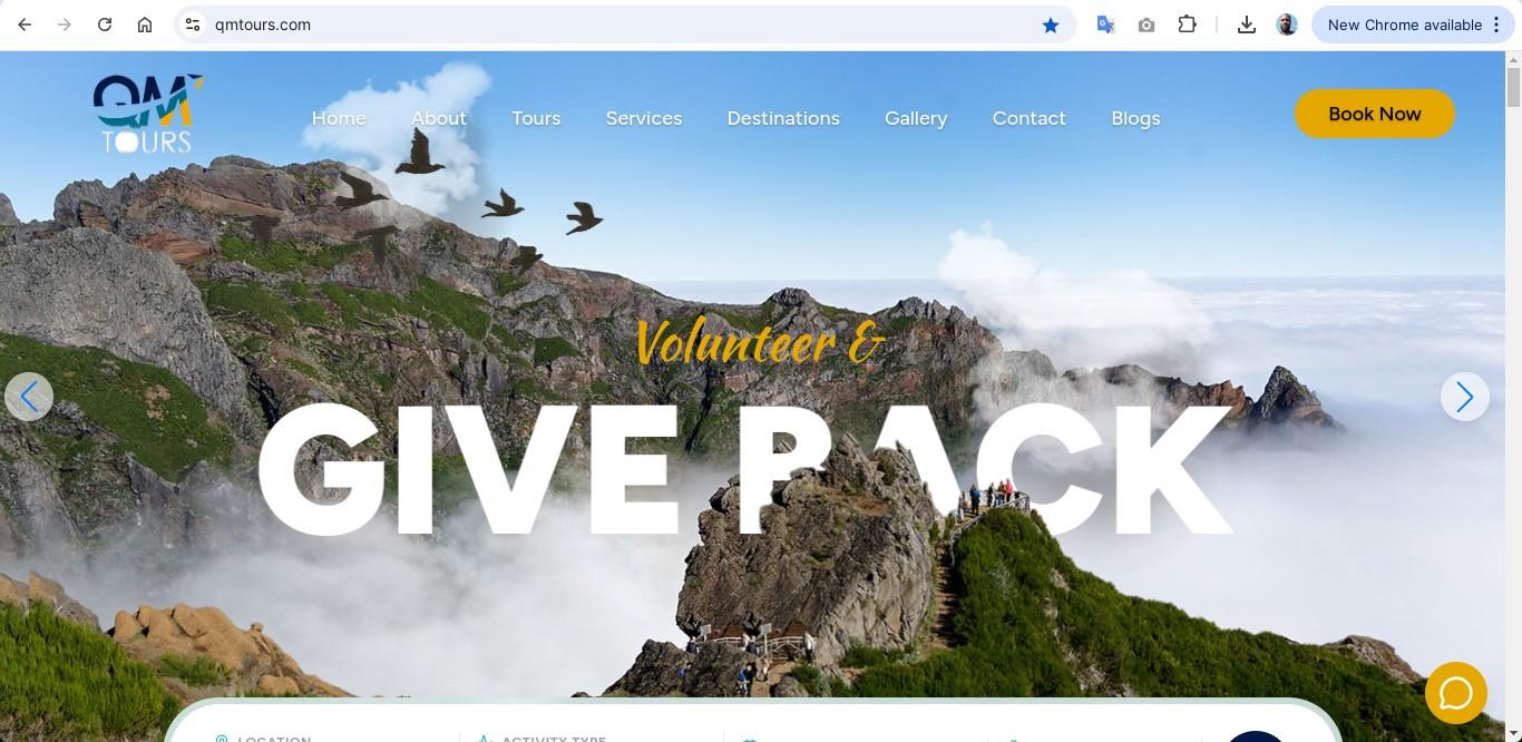 QMTOURS WEBAPP PLATFORM